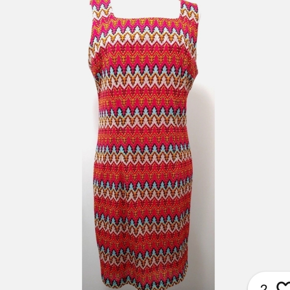 AGB Colorful Zigzag Patterned Dress Size 12
